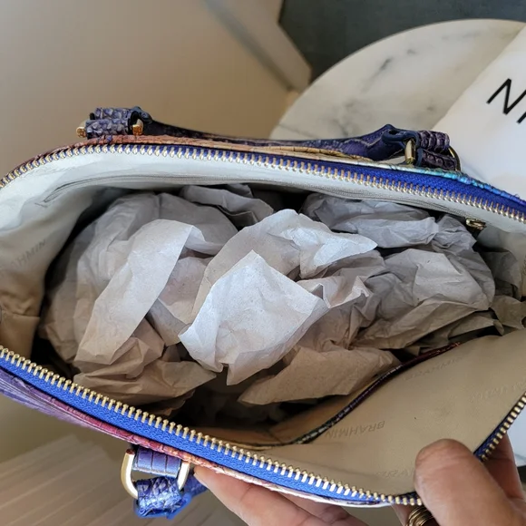 Brahmin Duxbury Satchel Summerlight Ombré Mini Melbourne Leather Purse - Picture 5 of 9